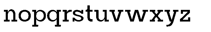 Mirk Slab Bold Font LOWERCASE