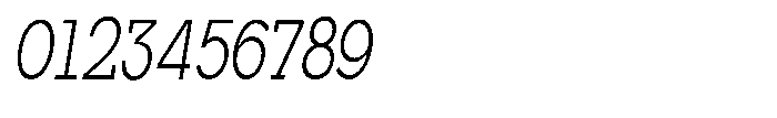 Mirk Slab Condensed Italic Font OTHER CHARS