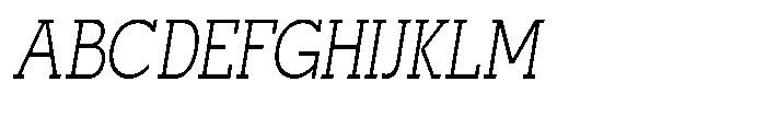 Mirk Slab Condensed Italic Font UPPERCASE