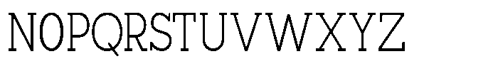 Mirk Slab Condensed Font UPPERCASE
