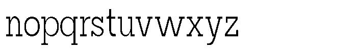 Mirk Slab Condensed Font LOWERCASE