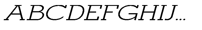 Mirk Slab Expanded Italic Font UPPERCASE