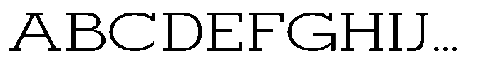 Mirk Slab Expanded Font UPPERCASE