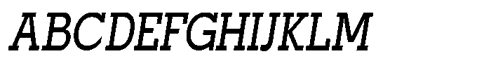 Mirk Slab Extra Bold Condensed Italic Font UPPERCASE