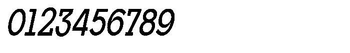 Mirk Slab Extra Bold Condensed Slanted Font OTHER CHARS