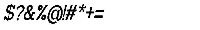 Mirk Slab Extra Bold Condensed Slanted Font OTHER CHARS
