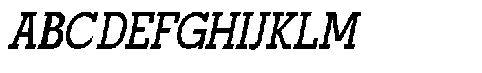 Mirk Slab Extra Bold Condensed Slanted Font UPPERCASE