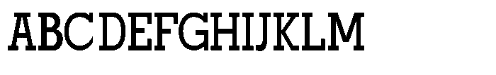 Mirk Slab Extra Bold Condensed Font UPPERCASE