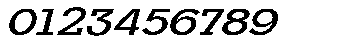 Mirk Slab Extra Bold Expanded Italic Font OTHER CHARS