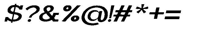 Mirk Slab Extra Bold Expanded Slanted Font OTHER CHARS