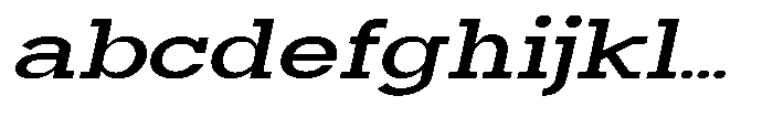Mirk Slab Extra Bold Expanded Slanted FONT