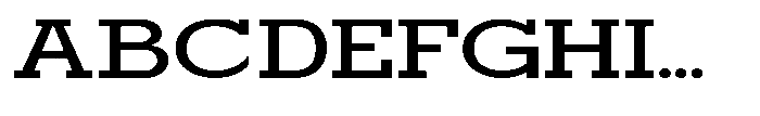 Mirk Slab Extra Bold Expanded Font UPPERCASE