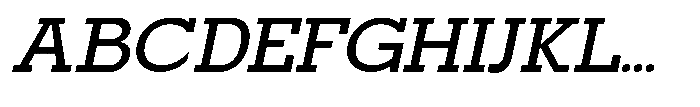 Mirk Slab Extra Bold Slanted Font UPPERCASE