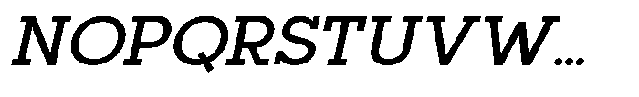 Mirk Slab Extra Bold Slanted Font UPPERCASE