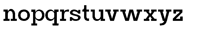 Mirk Slab Extra Bold Font LOWERCASE