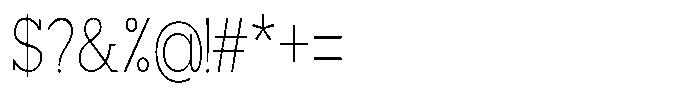 Mirk Slab Extra Light Condensed Font OTHER CHARS