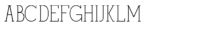 Mirk Slab Extra Light Condensed Font UPPERCASE