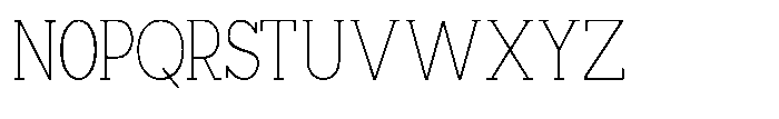 Mirk Slab Extra Light Condensed Font UPPERCASE