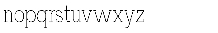 Mirk Slab Extra Light Condensed Font LOWERCASE