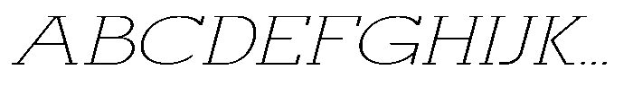 Mirk Slab Extra Light Expanded Italic Font UPPERCASE