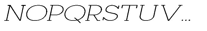 Mirk Slab Extra Light Expanded Slanted Font UPPERCASE