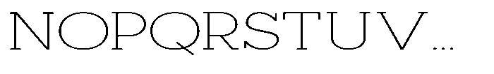 Mirk Slab Extra Light Expanded Font UPPERCASE