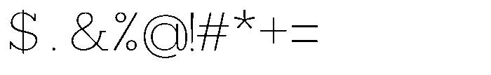 Mirk Slab Extra Light Font OTHER CHARS