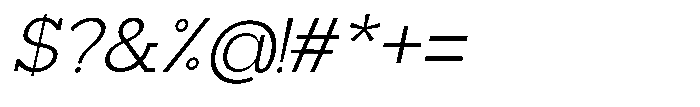 Mirk Slab Italic Font OTHER CHARS