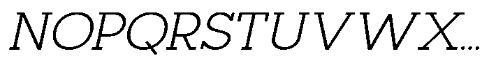 Mirk Slab Italic Font UPPERCASE