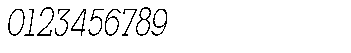 Mirk Slab Light Condensed Italic Font OTHER CHARS