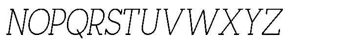 Mirk Slab Light Condensed Italic Font UPPERCASE