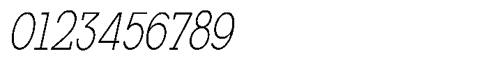 Mirk Slab Light Condensed Slanted Font OTHER CHARS