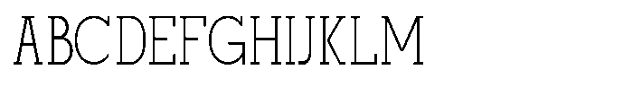 Mirk Slab Light Condensed Font UPPERCASE