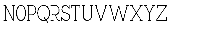 Mirk Slab Light Condensed Font UPPERCASE