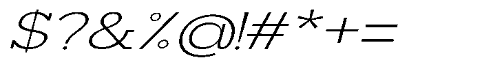 Mirk Slab Light Expanded Italic Font OTHER CHARS