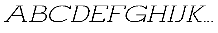 Mirk Slab Light Expanded Italic Font UPPERCASE