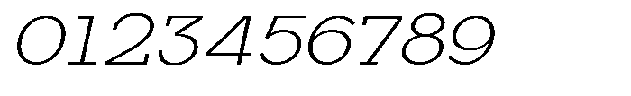 Mirk Slab Light Expanded Slanted Font OTHER CHARS