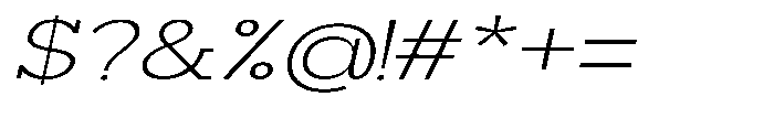 Mirk Slab Light Expanded Slanted Font OTHER CHARS