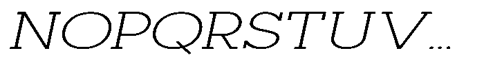 Mirk Slab Light Expanded Slanted Font UPPERCASE