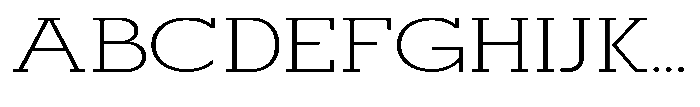 Mirk Slab Light Expanded Font UPPERCASE