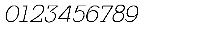 Mirk Slab Light Slanted Font OTHER CHARS