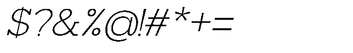 Mirk Slab Light Slanted Font OTHER CHARS