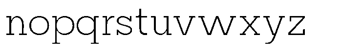 Mirk Slab Light Font LOWERCASE