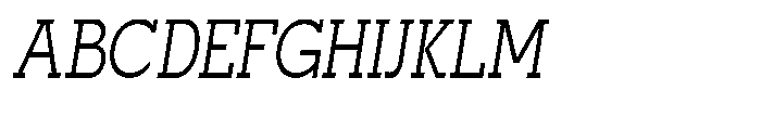 Mirk Slab Medium Condensed Italic Font UPPERCASE