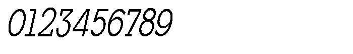 Mirk Slab Medium Condensed Slanted Font OTHER CHARS