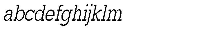 Mirk Slab Medium Condensed Slanted FONT