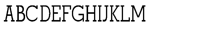 Mirk Slab Medium Condensed Font UPPERCASE