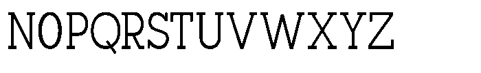 Mirk Slab Medium Condensed Font UPPERCASE