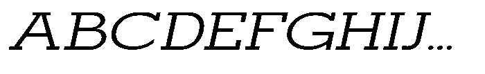 Mirk Slab Medium Expanded Slanted Font UPPERCASE