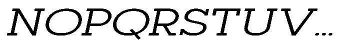 Mirk Slab Medium Expanded Slanted Font UPPERCASE